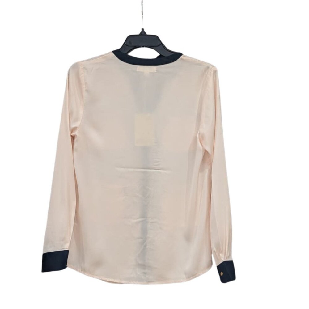 NOT FOR SALE / SOLD Alythea Ivory Black Contrast Blouse Size S - Picture 3 of 4